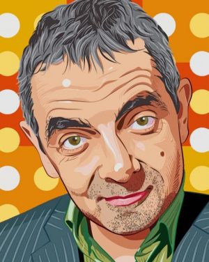 Rowan Atkinson Mr Bean paint by numbers