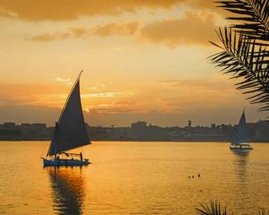 Sail In Nile River Paint By Numbers