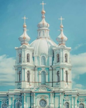 Smolny Cathedral Russia Paint By Numbers