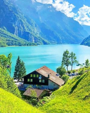 Switzerland Landscape paint by numbers