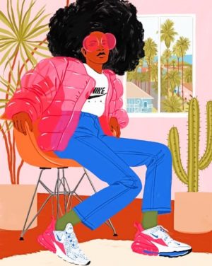 Stylish African Girl Paint By Numbers