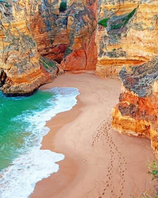 Praia Dona Ana Beach Paint By Numbers