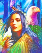 Amerindian Woman Paint by numbers