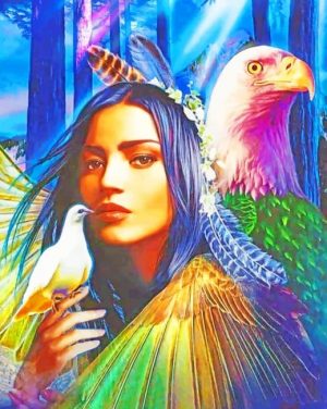 Amerindian Woman Paint by numbers