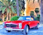 Red Mercedes Benz W113 Paint By Numbers