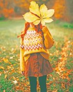 Girl In Fall Paint By Numbers