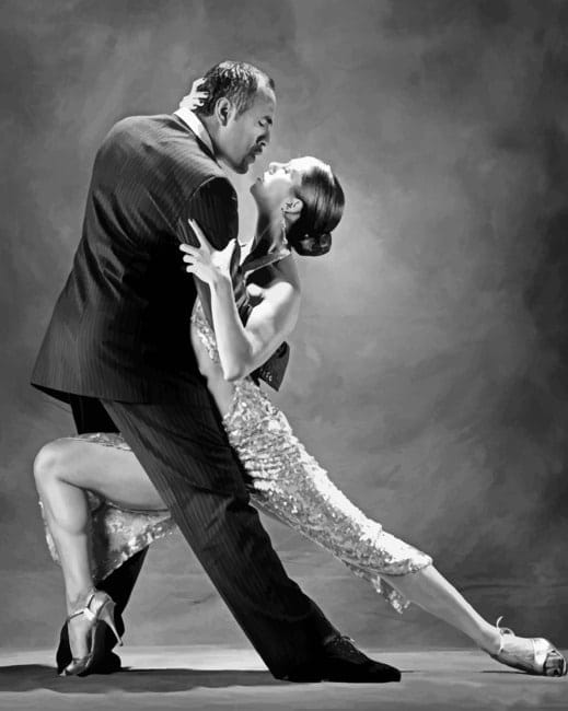 Black And White Tango Dancers