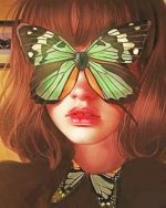 Butterfly On Girl Face Paint By Numbers