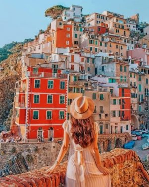 Girl In Cinque Terre National Park Paint By Numbers