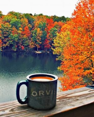 Autumn Coffee Cup Paint By Numbers