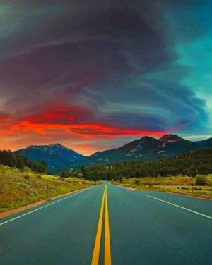 Empty Long Road paint by numbers