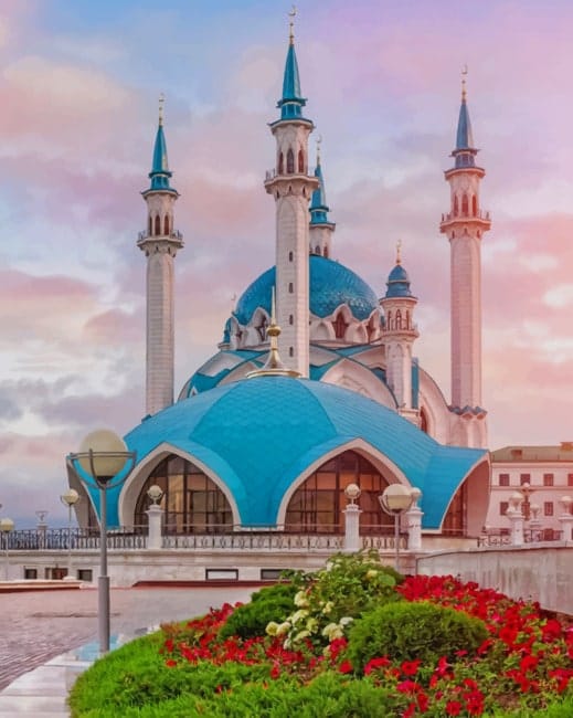 Kul Sharif Mosque Paint By Numbers