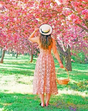 Lady In Garden Paint By Numbers