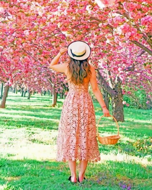 Lady In Garden Paint By Numbers