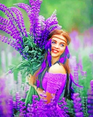 Lavender Girl Paint By Numbers
