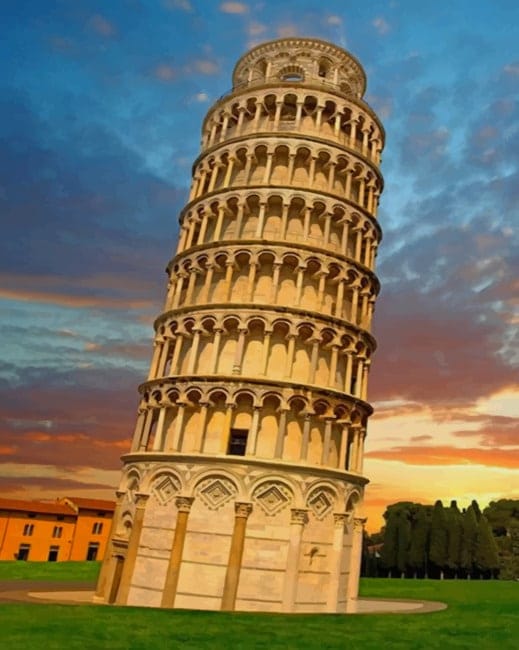 Leaning Tower Of Pisa Paint By Numbers