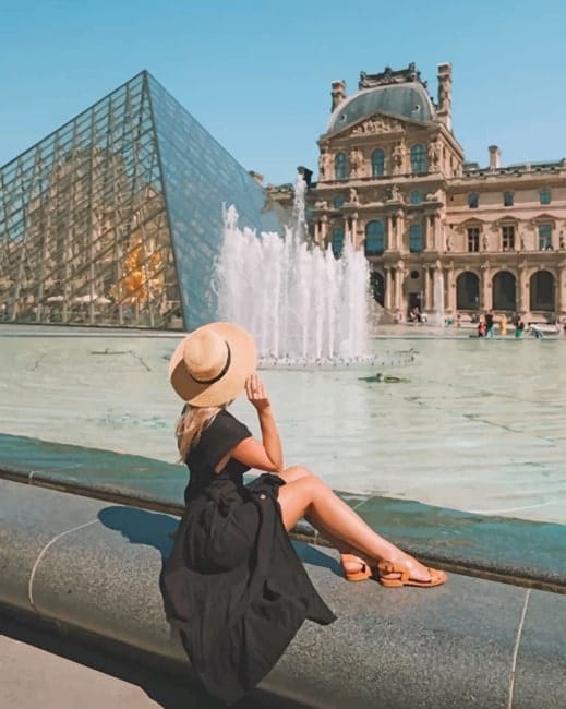 Girl in Louvre Museum Paint by numbers