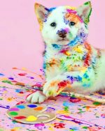 Colorful Puppy Paint By Numbers