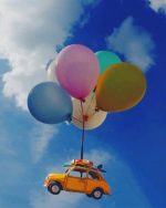 Car With Balloons Paint By Numbers