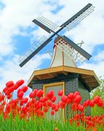 Holland Windmill Paint By Numbers