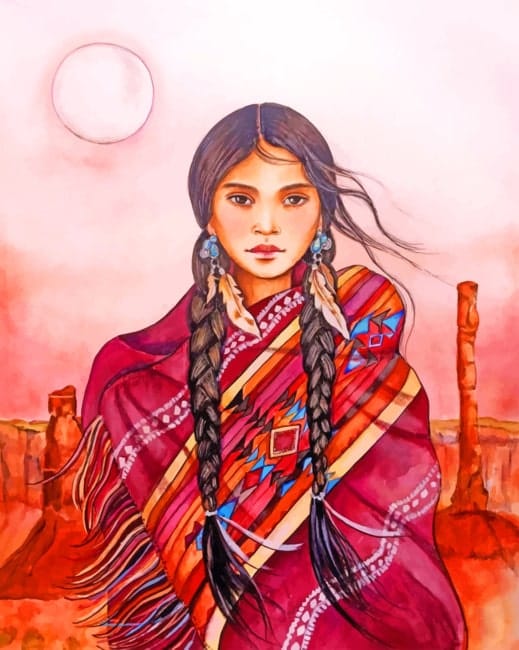Native American Girl Paint By Numbers