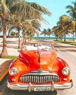 Orange Classic Car Paint By Numbers