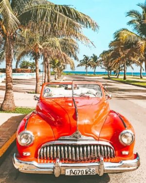 Orange Classic Car Paint By Numbers