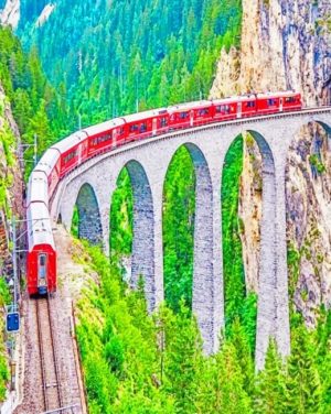 Landwasser Viaduct paint by numbers