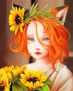 Sunflower Girl Paint By Numbers