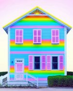 Rainbow House paint by numbers