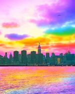 Rainbow Sky paint by numbers