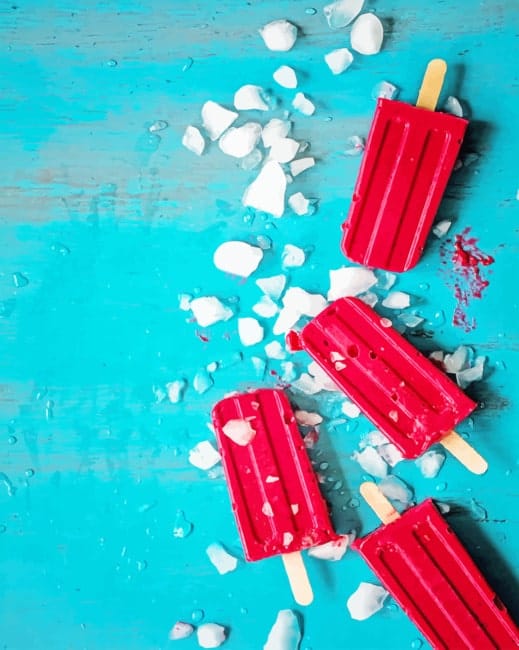 Red Popsicles Paint By Numbers