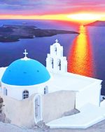 Santorini Sunrise Paint By Numbers