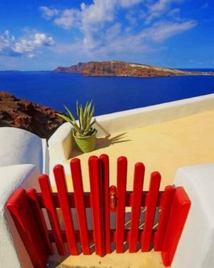 Santorini Aegean Sea Paint by numbers