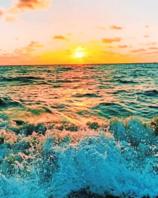 Sea Waves Paint By Numbers