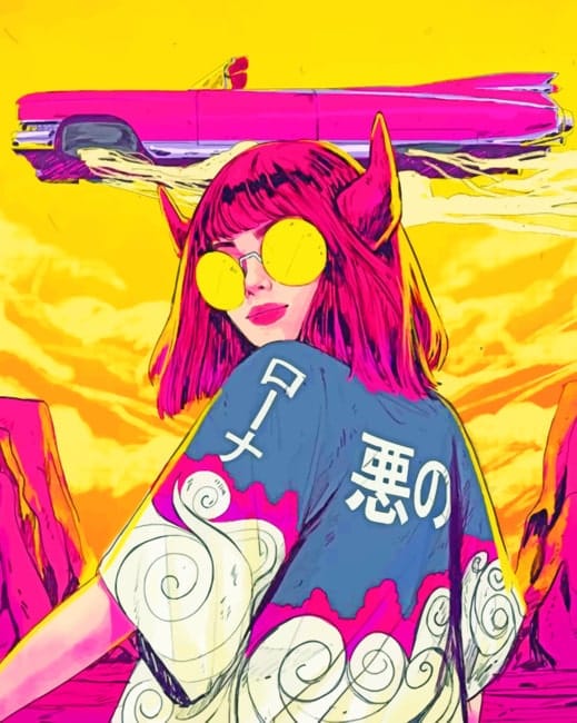 Swaggy Girl Illustration paint by numbers