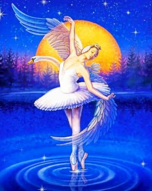 Swan Ballet Dancer Paint By Numbers