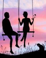 Swinging Couple Silhouette Paint By Numbers