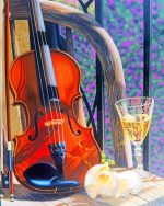 Vintage Violin paint by numbers