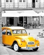 Yellow Citroen 2CV Paint By Numbers