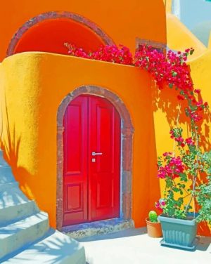 Santorini House Paint by numbers
