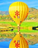 Air Balloon Water Reflection Paint By Numbers