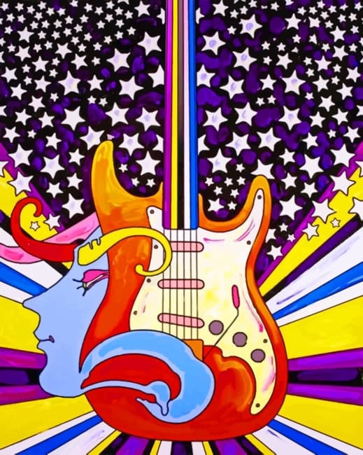Abstract Guitar Art Paint By Numbers