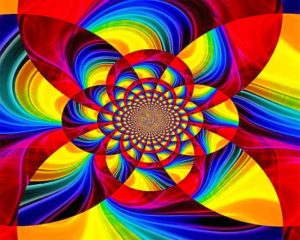 Abstract Rainbow Colors Paint By Numbers