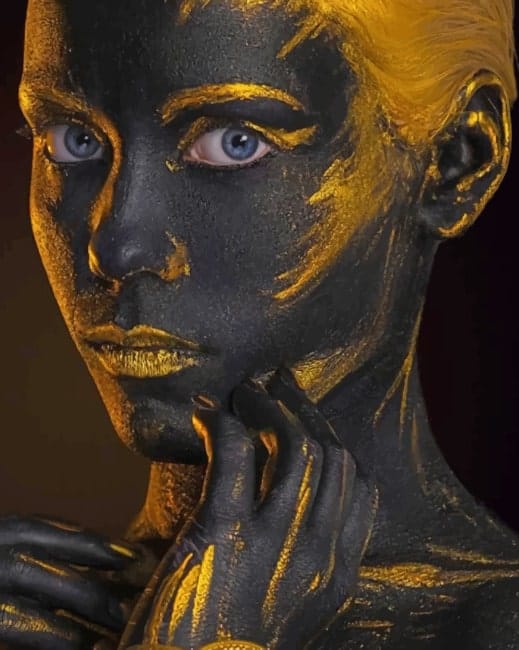 Golden Woman Paint by numbers