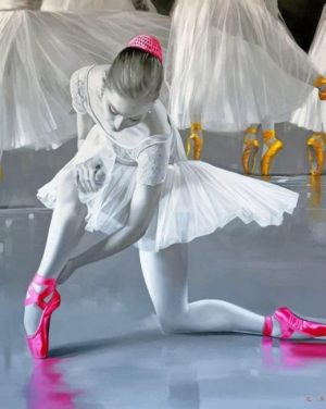 Black And White Ballerina Paint By Numbers