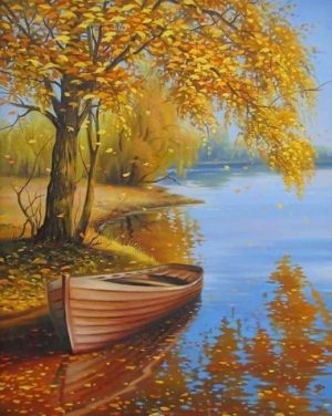 Boat By River Paint By Numbers