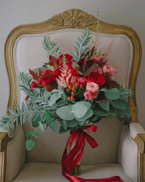 Flowers Bouquet On Chair Paint By Numbers