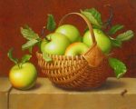 Green Apples In A Basket Paint By Numbers