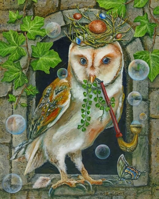 Owl With Pipe Paint By Numbers